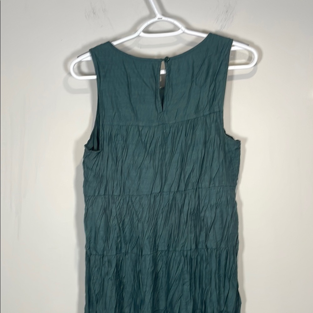 J. JILL Emerald Green Tiered Maxi Dress, M - Picture 5 of 9